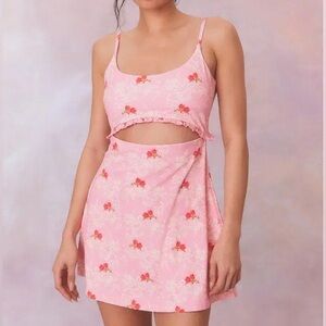 LoveShackFancy Astoria Active Dress in Rosy Romance